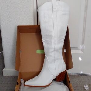 White boots tall